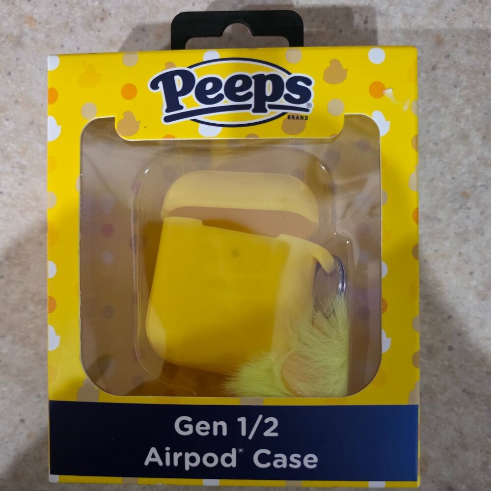 EASTER PEEPS!!  Yellow Silicone Airpod case for Apple Gen 1 & 2 NIB!